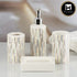 Ceramic Bathroom Set of 4 with Soap Dispenser (9760)