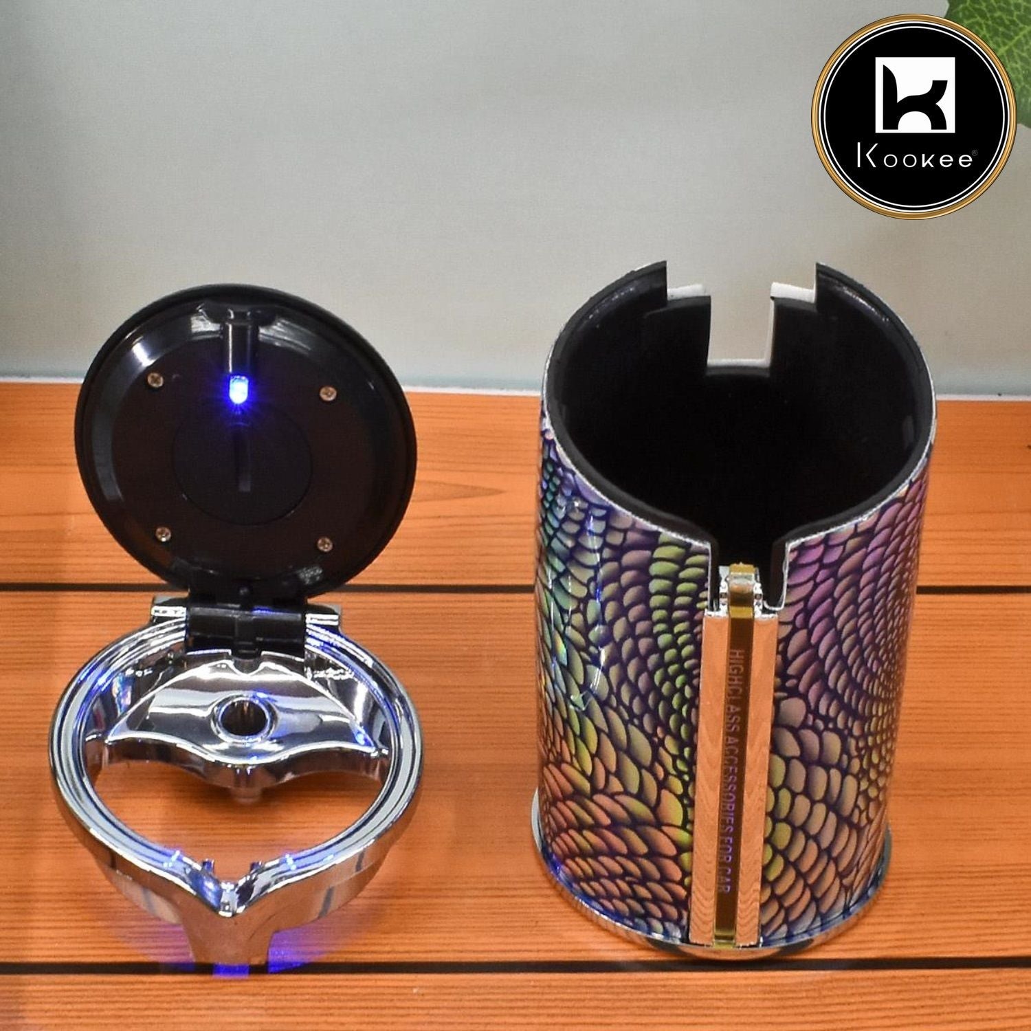 Metal Tin Car Ashtray Bucket for Smokers (V-ASH-001-2)