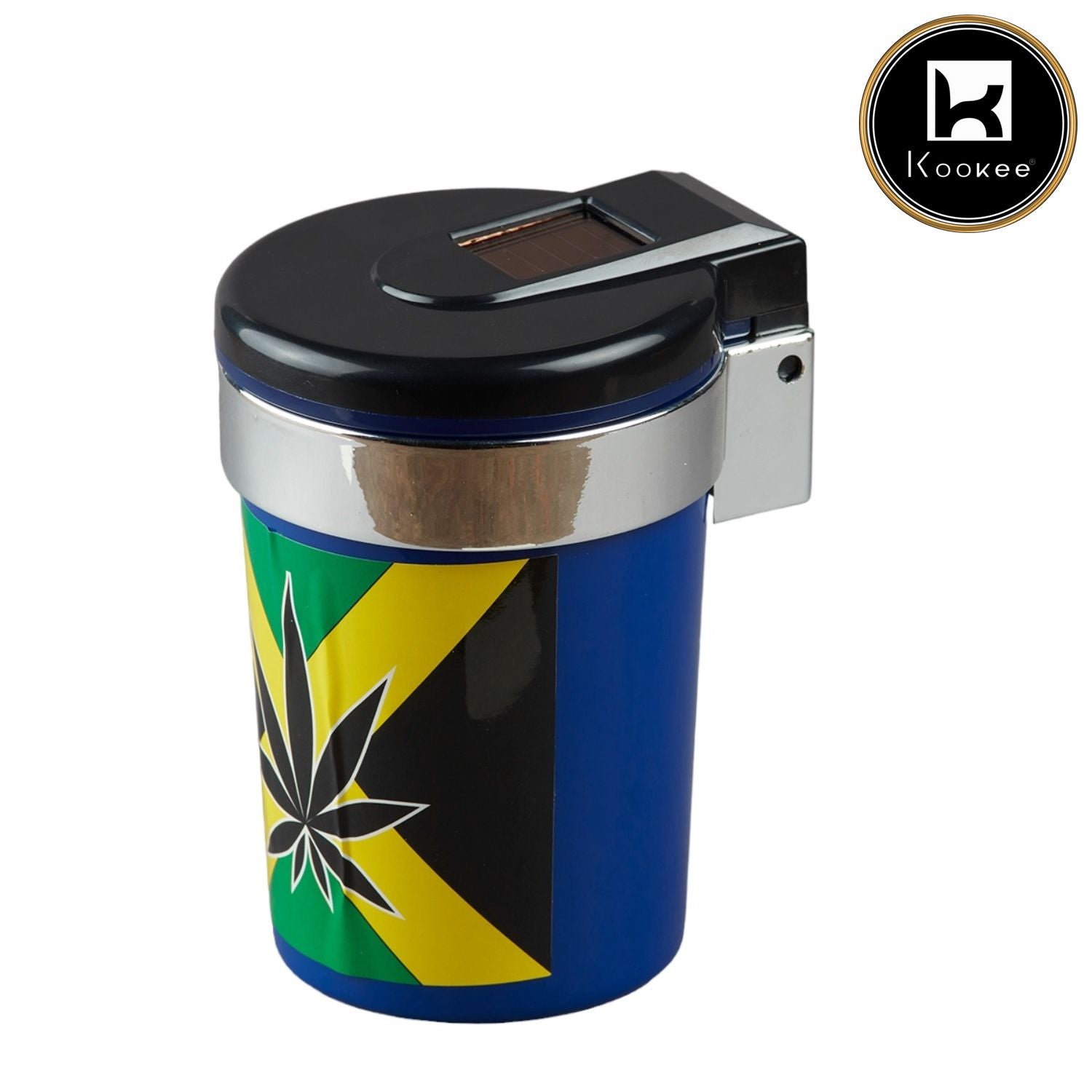Plastic Car Ashtray Bucket with Lid and LED for Smokers (V-ASH-001-4)