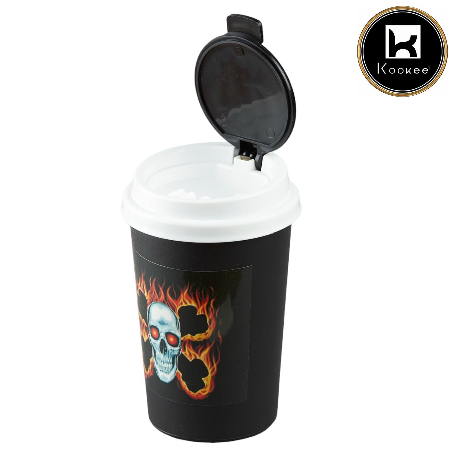 Kookee Plastic Car Ashtray Bucket with Lid for Smokers (9790)