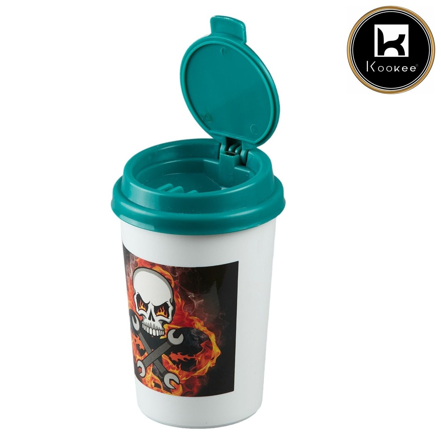 Kookee Plastic Car Ashtray Bucket with Lid for Smokers (9791)