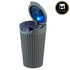 Plastic Car Ashtray Bucket with Lid and LED for Smokers (9796)