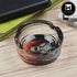 Glass Ashtray for Smokers, Printed, Round (9814)