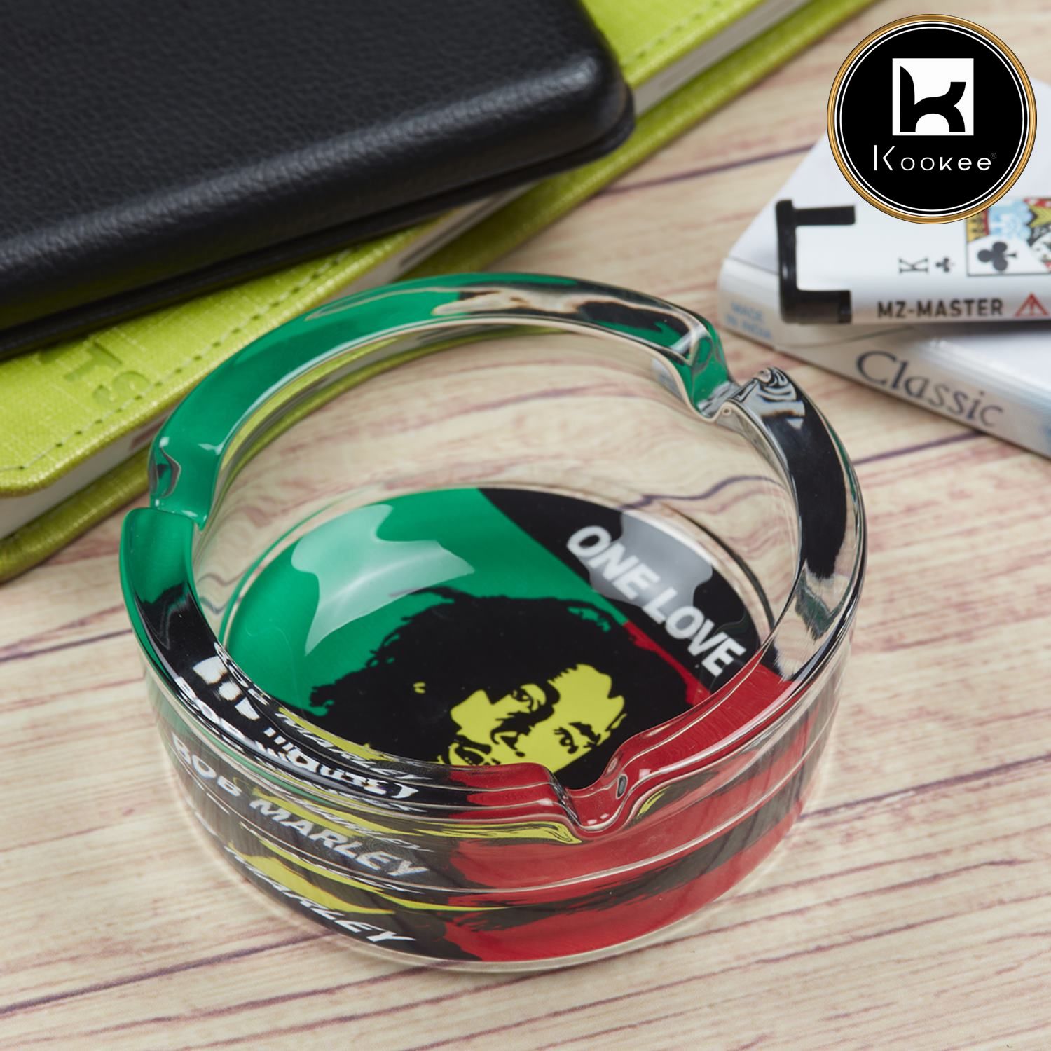 Kookee Glass Ashtrays, Multi, ART09830