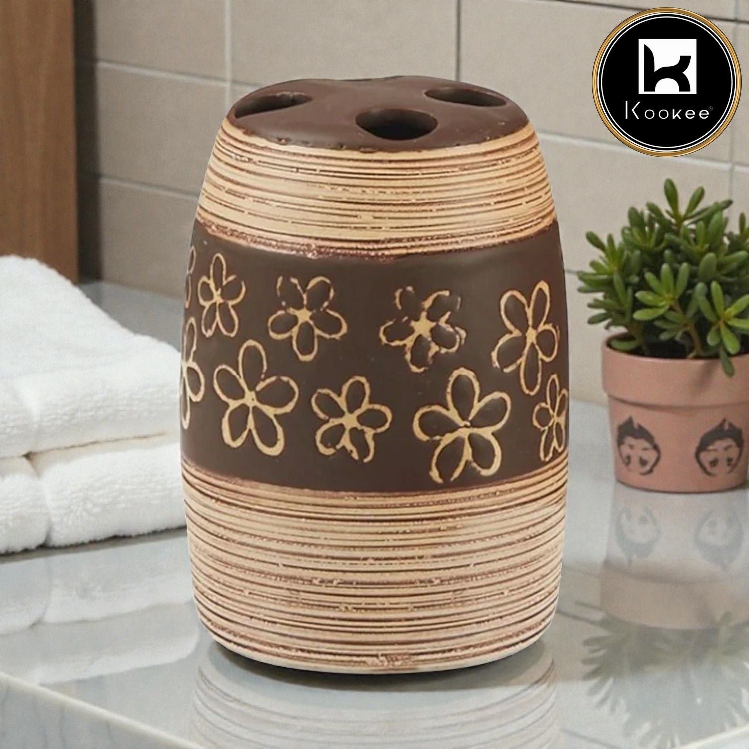 Kookee Ceramic Toothbrush Holders, 1 piece (9842-TH)