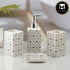 Ceramic Bathroom Set of 4 with Soap Dispenser (9843)