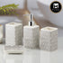 Ceramic Bathroom Set of 4 with Soap Dispenser (9844)