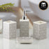 Ceramic Bathroom Set of 4 with Soap Dispenser (9844)