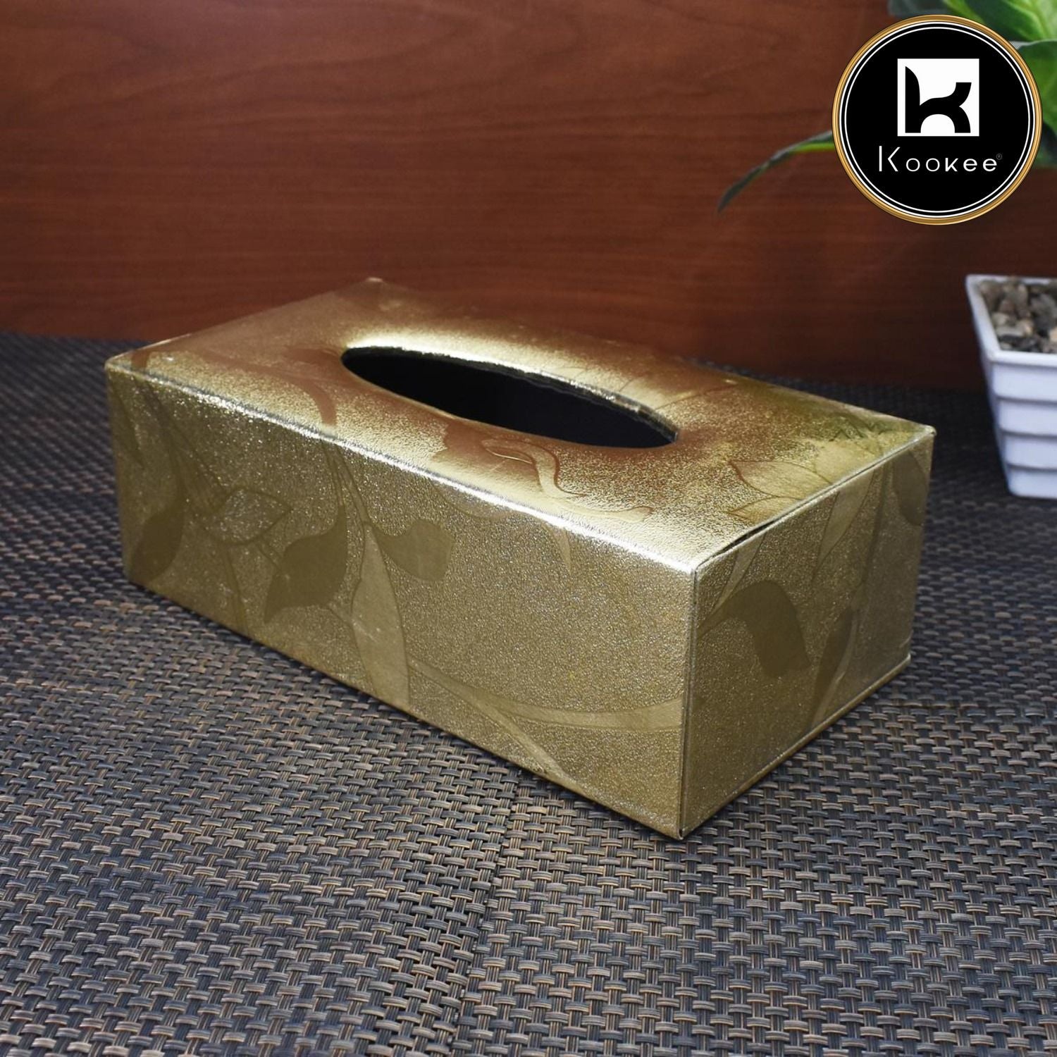 PU Leather Tissue Box Holder of Tissue Paper, Napkin, Rectangle (9856)