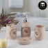 Ceramic Bathroom Set of 4 with Soap Dispenser (9867)