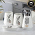 Ceramic Bathroom Accessories Set of 4 with Soap Dispenser (9870)