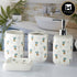 Ceramic Bathroom Accessories Set of 4 with Soap Dispenser (9900)