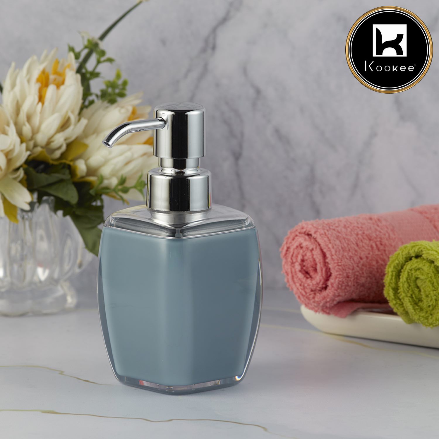 Kookee Acrylic Soap Dispensers, Blue, ART09918