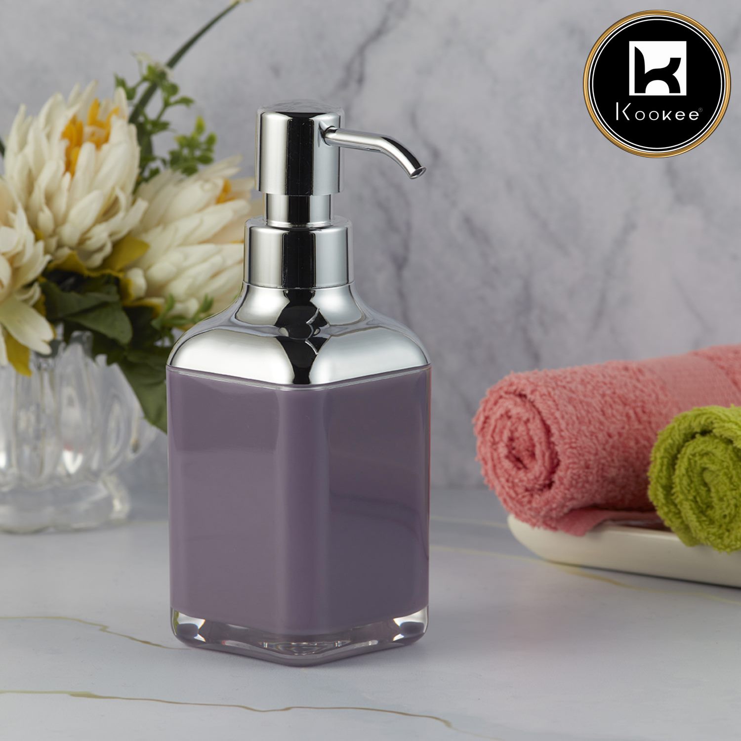 Kookee Acrylic Soap Dispensers, Purple, ART09922