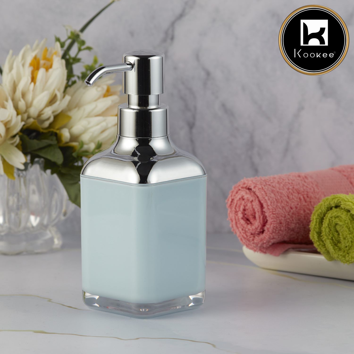 Kookee Acrylic Soap Dispensers, Blue, ART09923