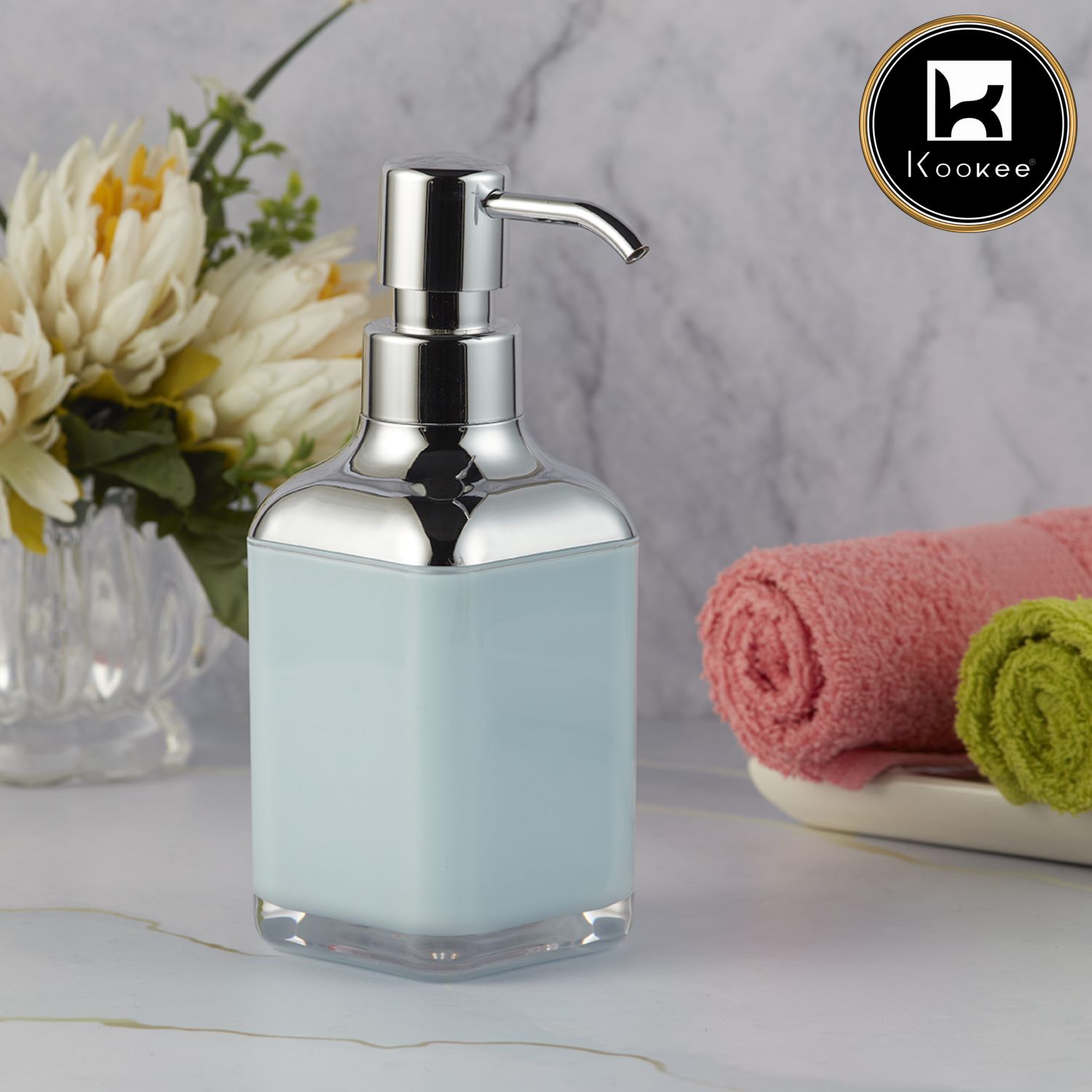 Kookee Acrylic Soap Dispensers, Blue, ART09923