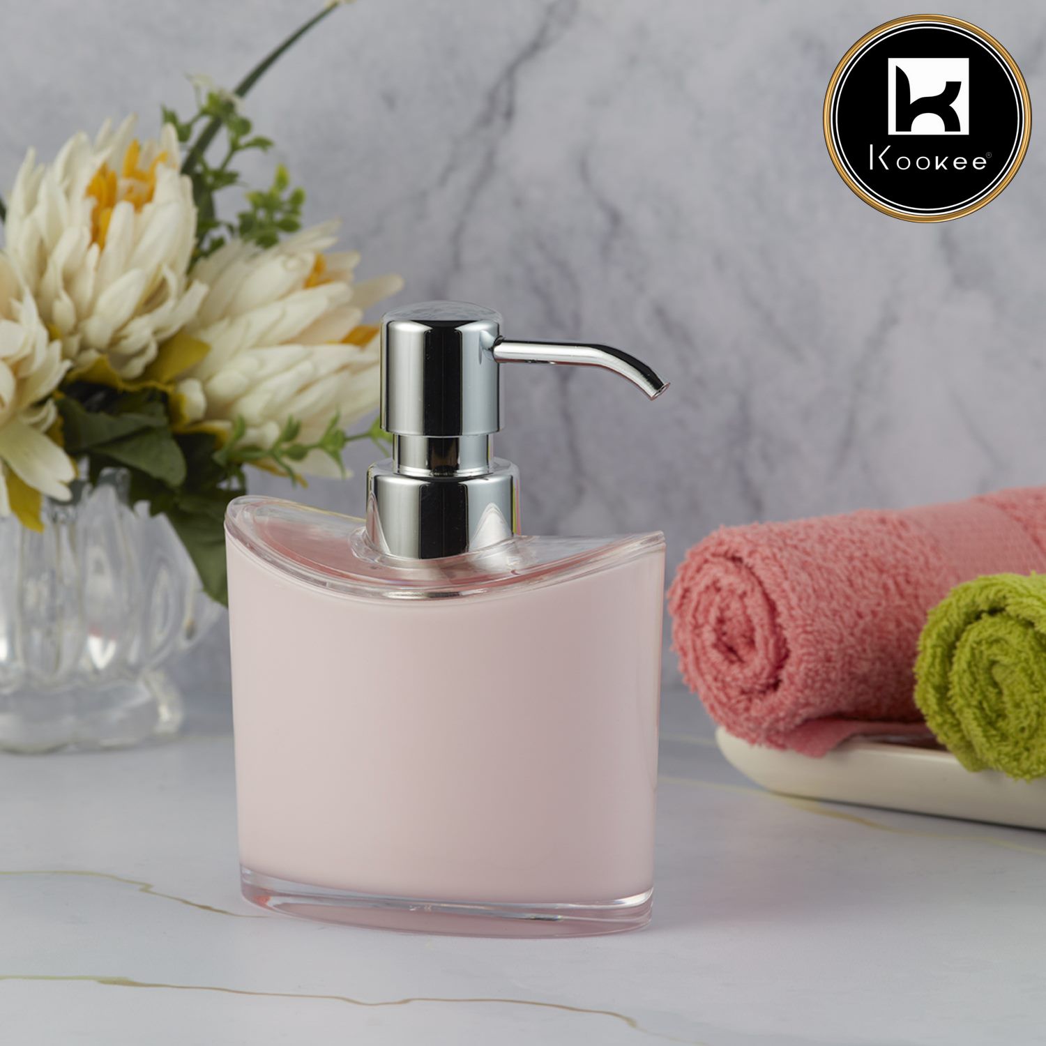 Kookee Acrylic Soap Dispensers, Pink, ART09925