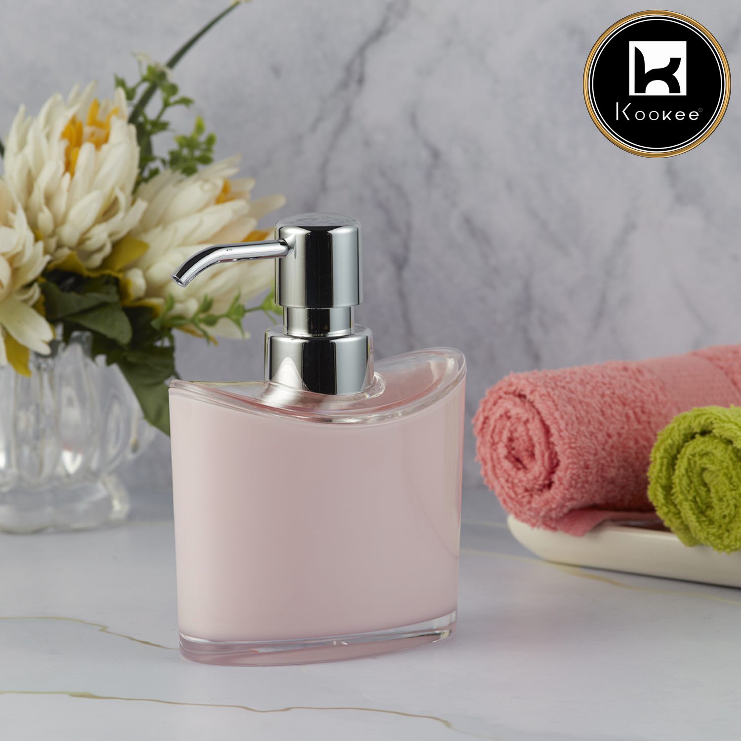 Kookee Acrylic Soap Dispensers, Pink, ART09925
