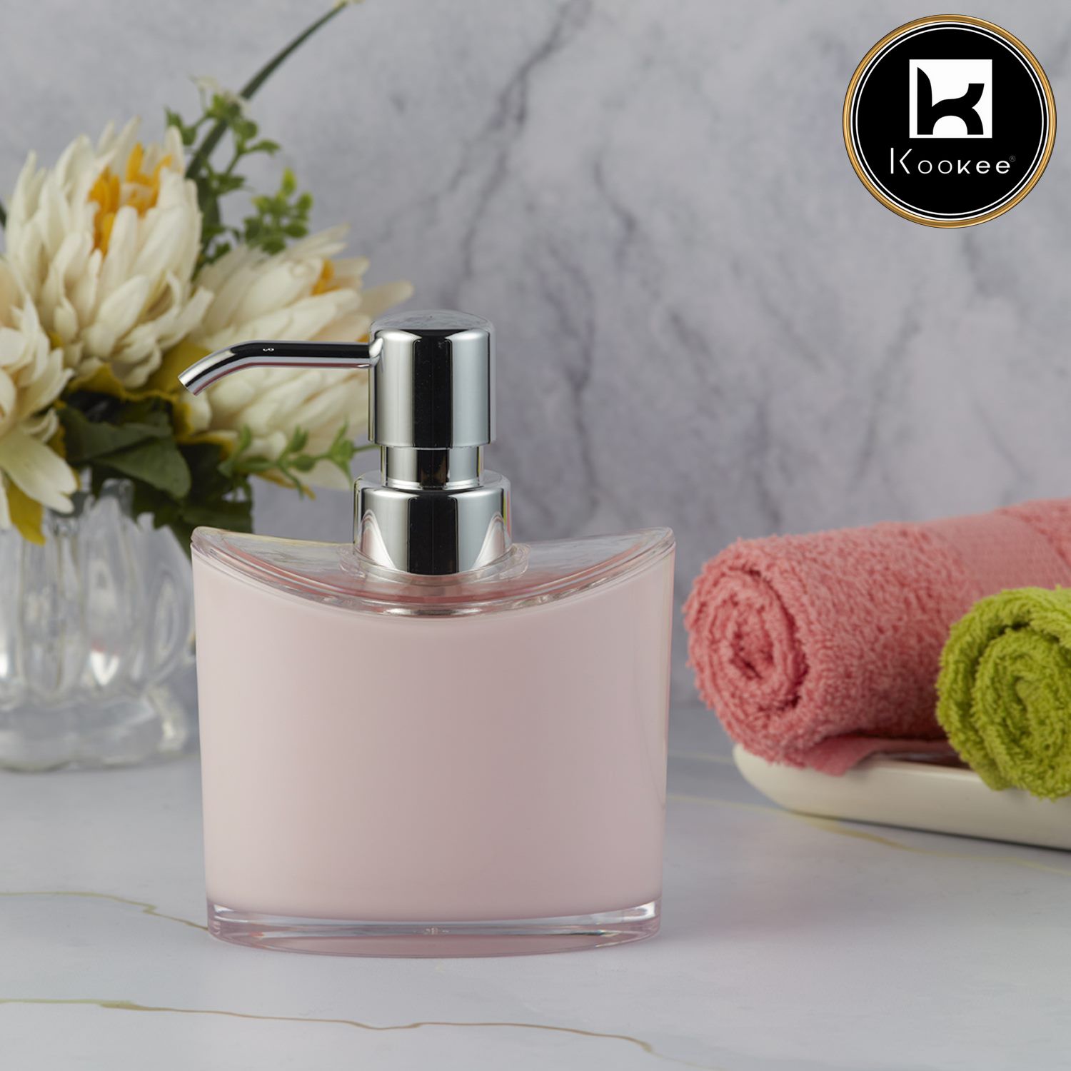 Kookee Acrylic Soap Dispensers, Pink, ART09925