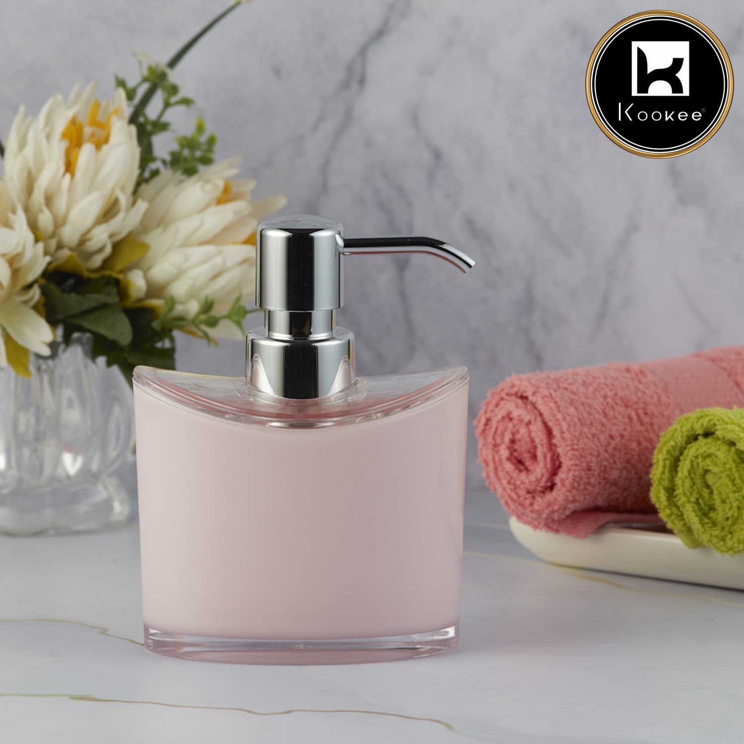 Kookee Acrylic Soap Dispensers, Pink, ART09925