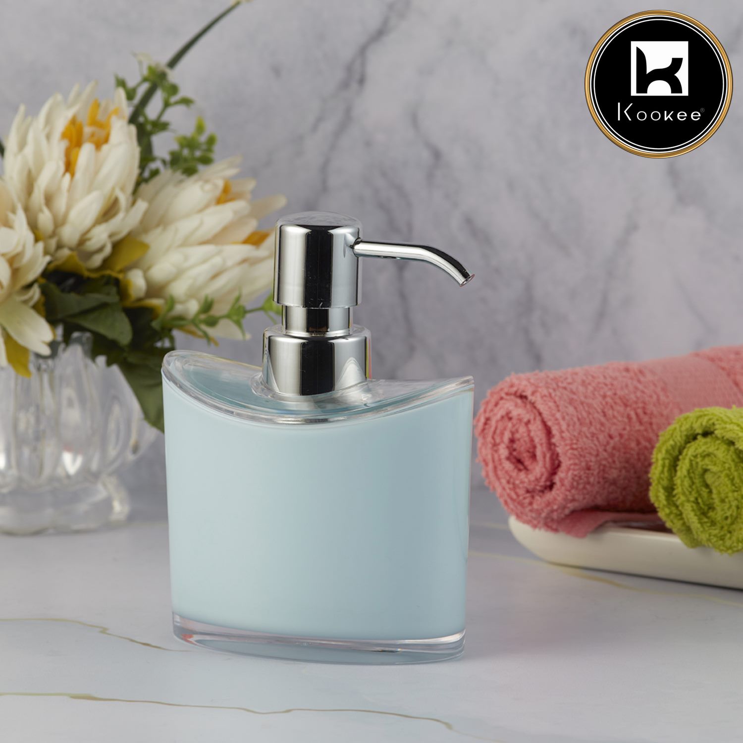 Kookee Acrylic Soap Dispensers, Blue, ART09927