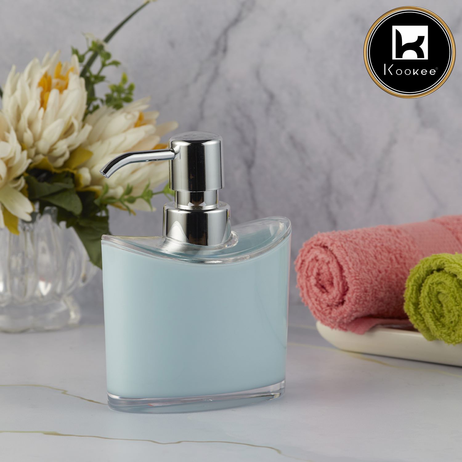 Kookee Acrylic Soap Dispensers, Blue, ART09927