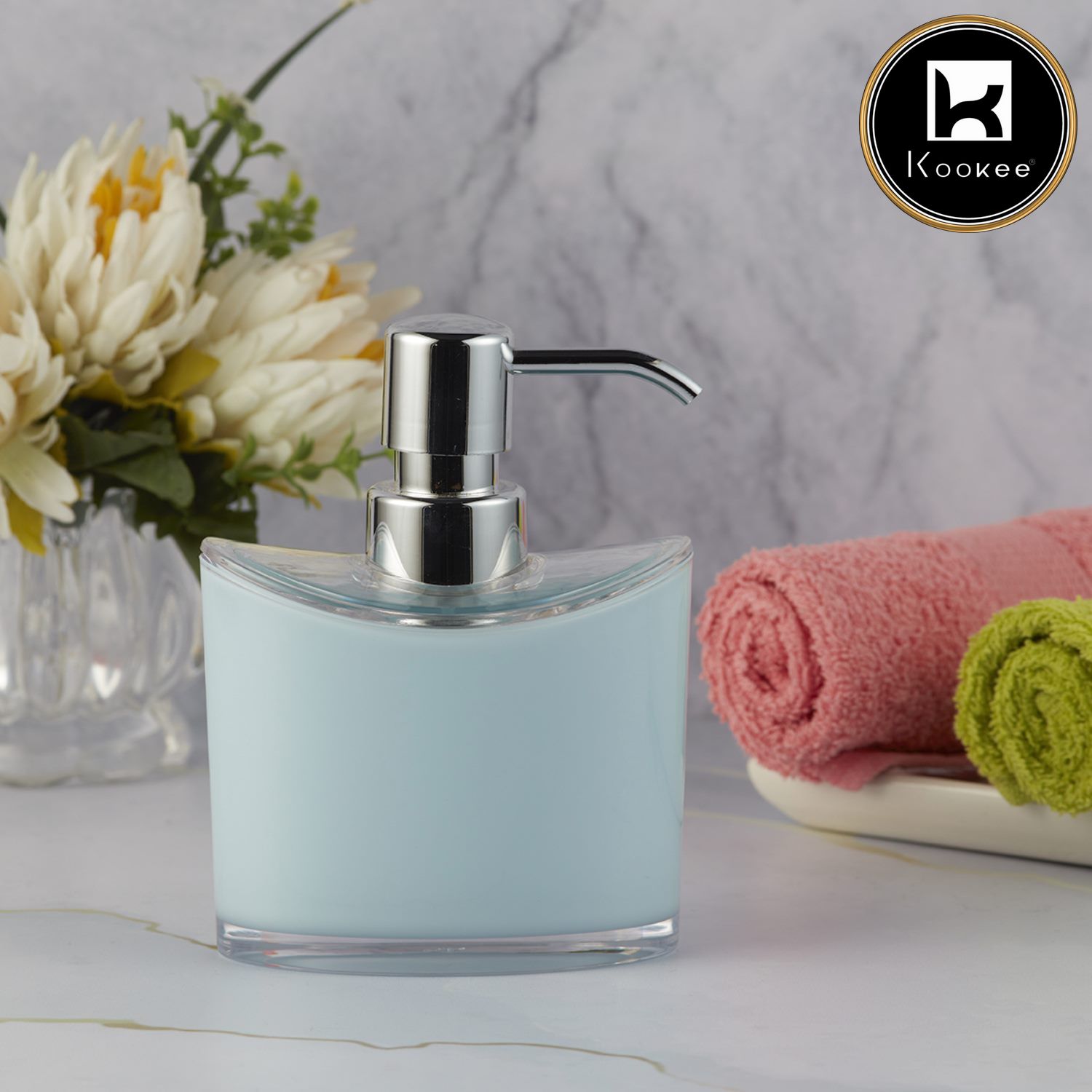 Kookee Acrylic Soap Dispensers, Blue, ART09927