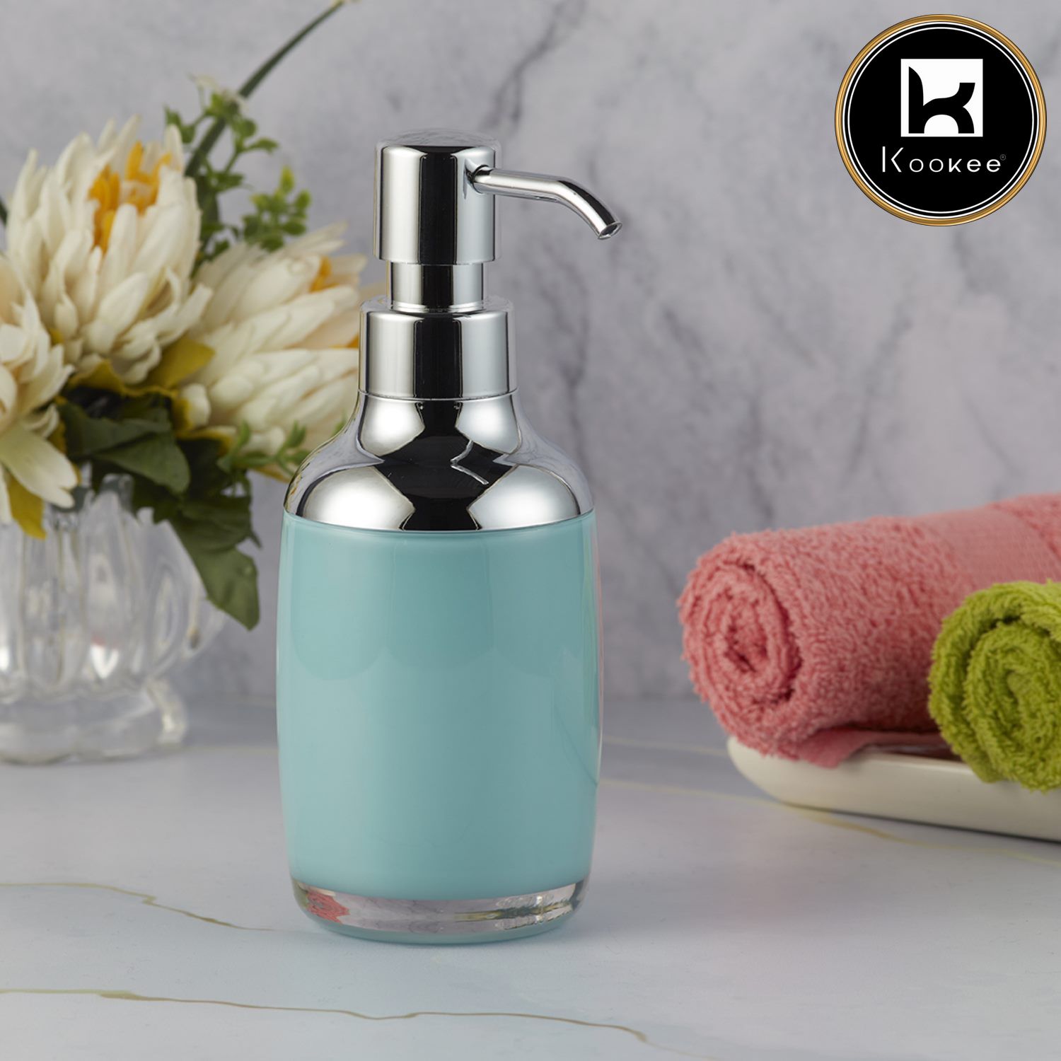 Kookee Acrylic Soap Dispensers, Blue, ART09932