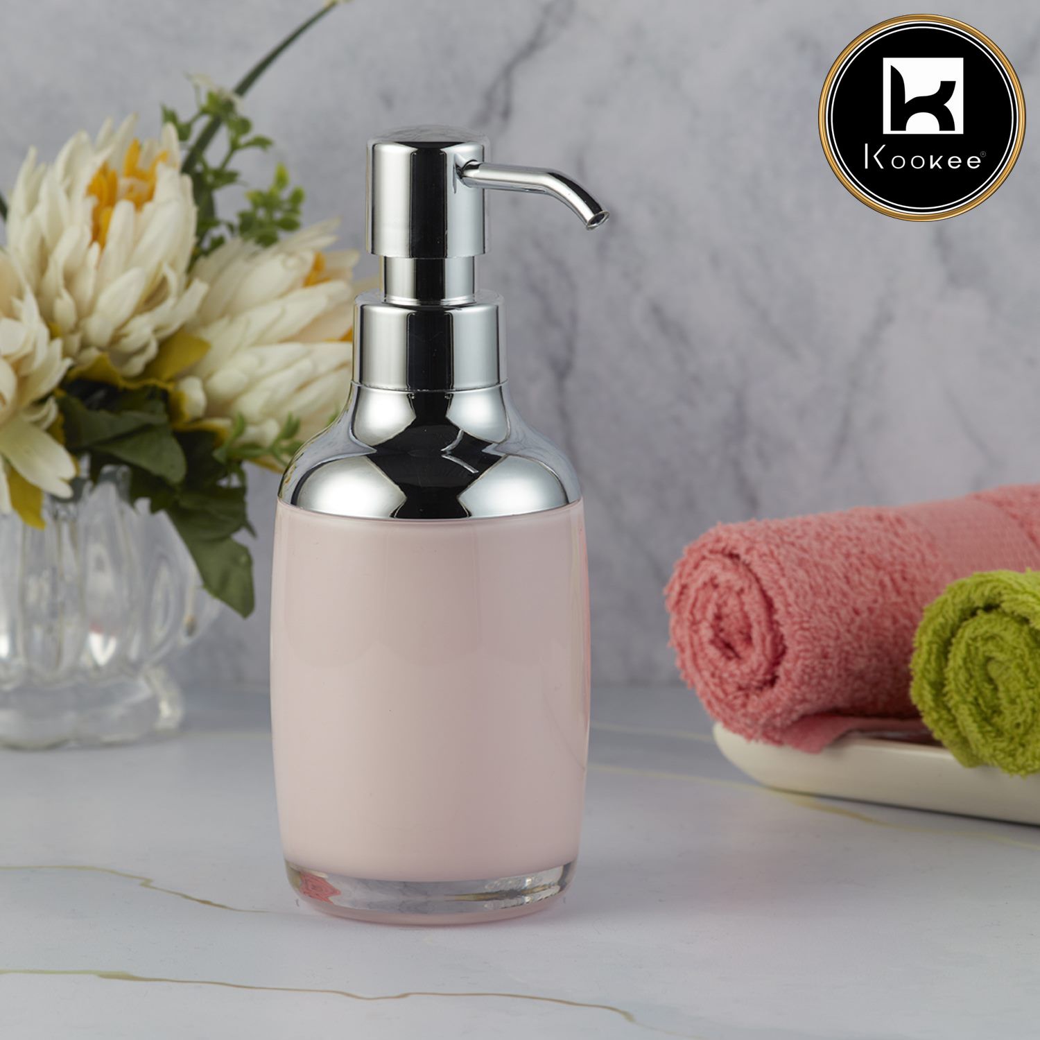 Kookee Acrylic Soap Dispensers, Pink, ART09936