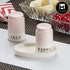 Ceramic Salt Pepper Container Set with tray (9962)