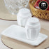 Ceramic Salt Pepper Container Set with tray (9965)