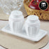 Ceramic Salt Pepper Container Set with tray (9965)