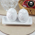 Ceramic Salt Pepper Container Set with tray (9966)