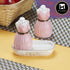 Ceramic Salt Pepper Container Set with tray (9971)