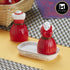 Ceramic Salt Pepper Container Set with tray (9973)