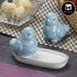 Ceramic Salt Pepper Container Set with tray (9975)