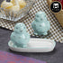 Ceramic Salt Pepper Container Set with tray (9977)