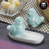 Ceramic Salt Pepper Container Set with tray (9977)