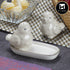 Ceramic Salt Pepper Container Set with tray (9978)