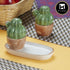 Ceramic Salt Pepper Container Set with tray (9982)