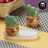 Ceramic Salt Pepper Container Set with tray (9983)