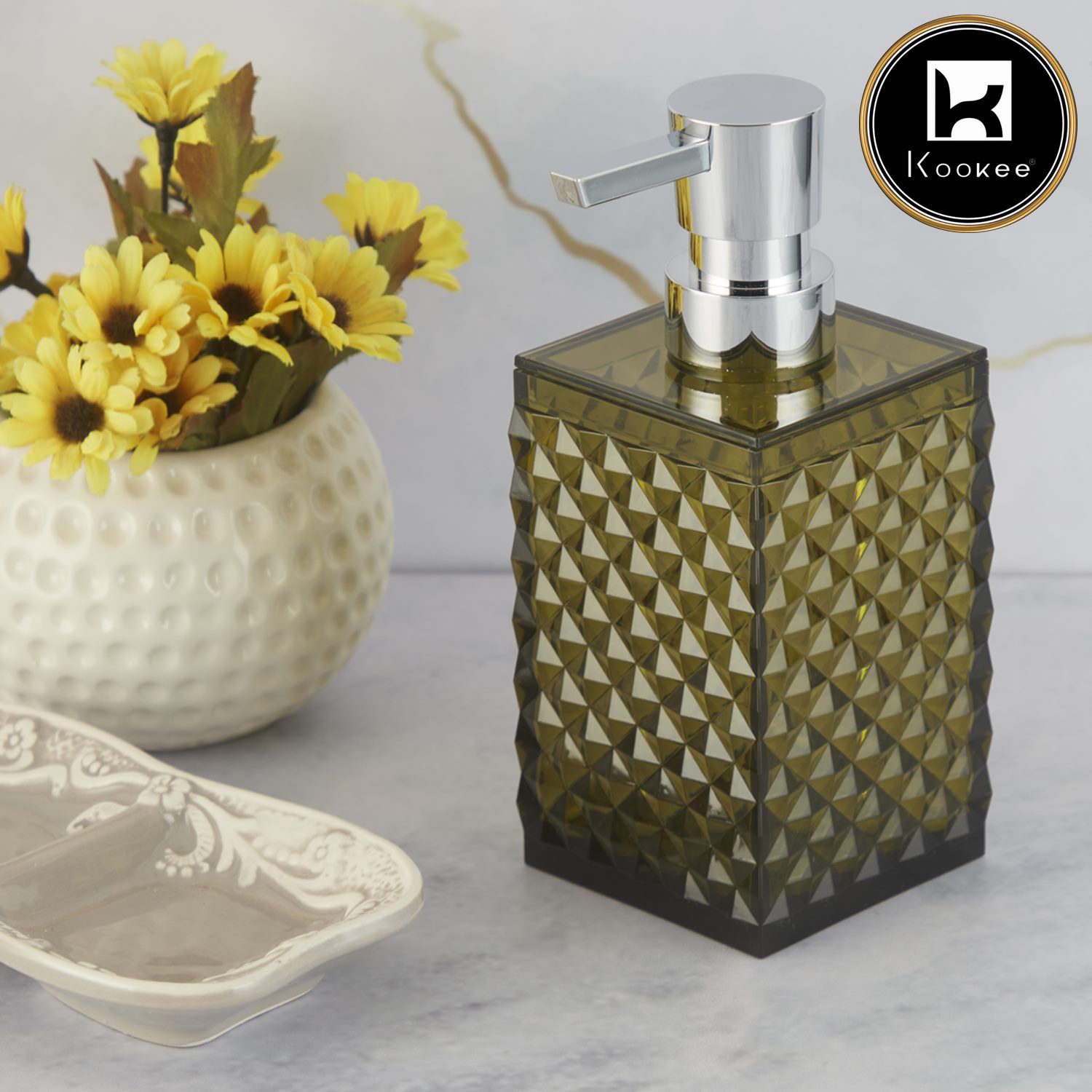 Kookee Acrylic Soap Dispensers, Green, ART09992