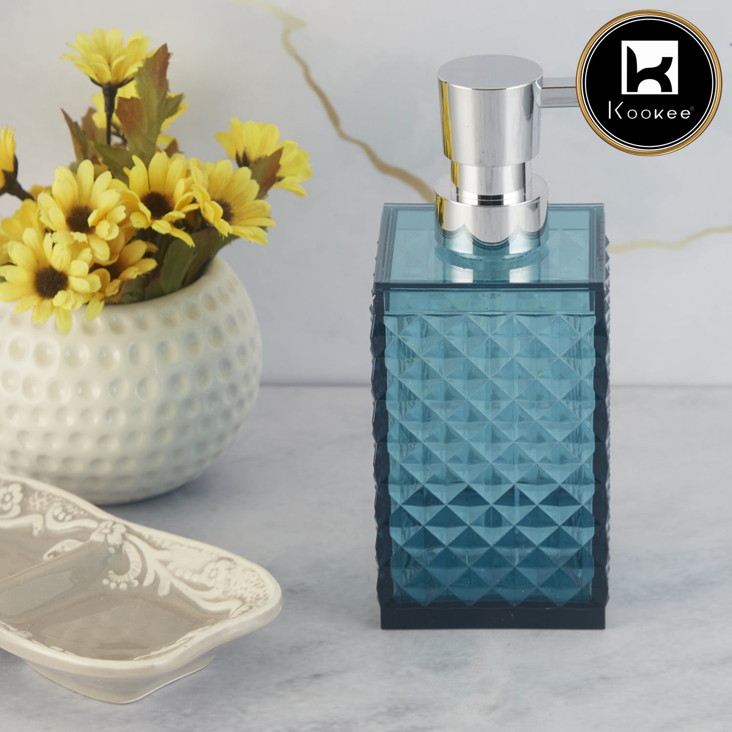 Kookee Acrylic Soap Dispensers, Blue, ART09993