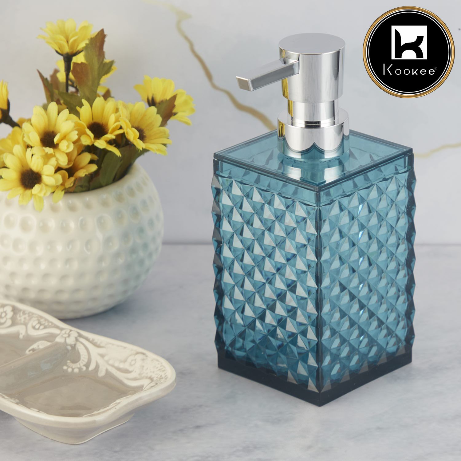 Kookee Acrylic Soap Dispensers, Blue, ART09993