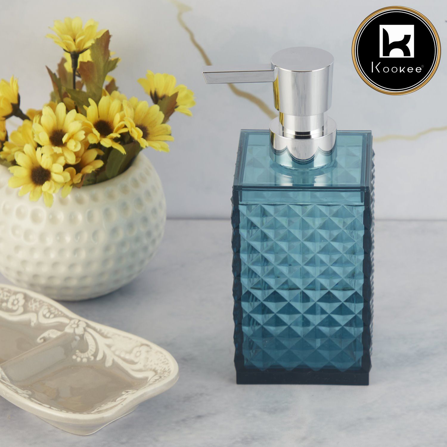Kookee Acrylic Soap Dispensers, Blue, ART09993