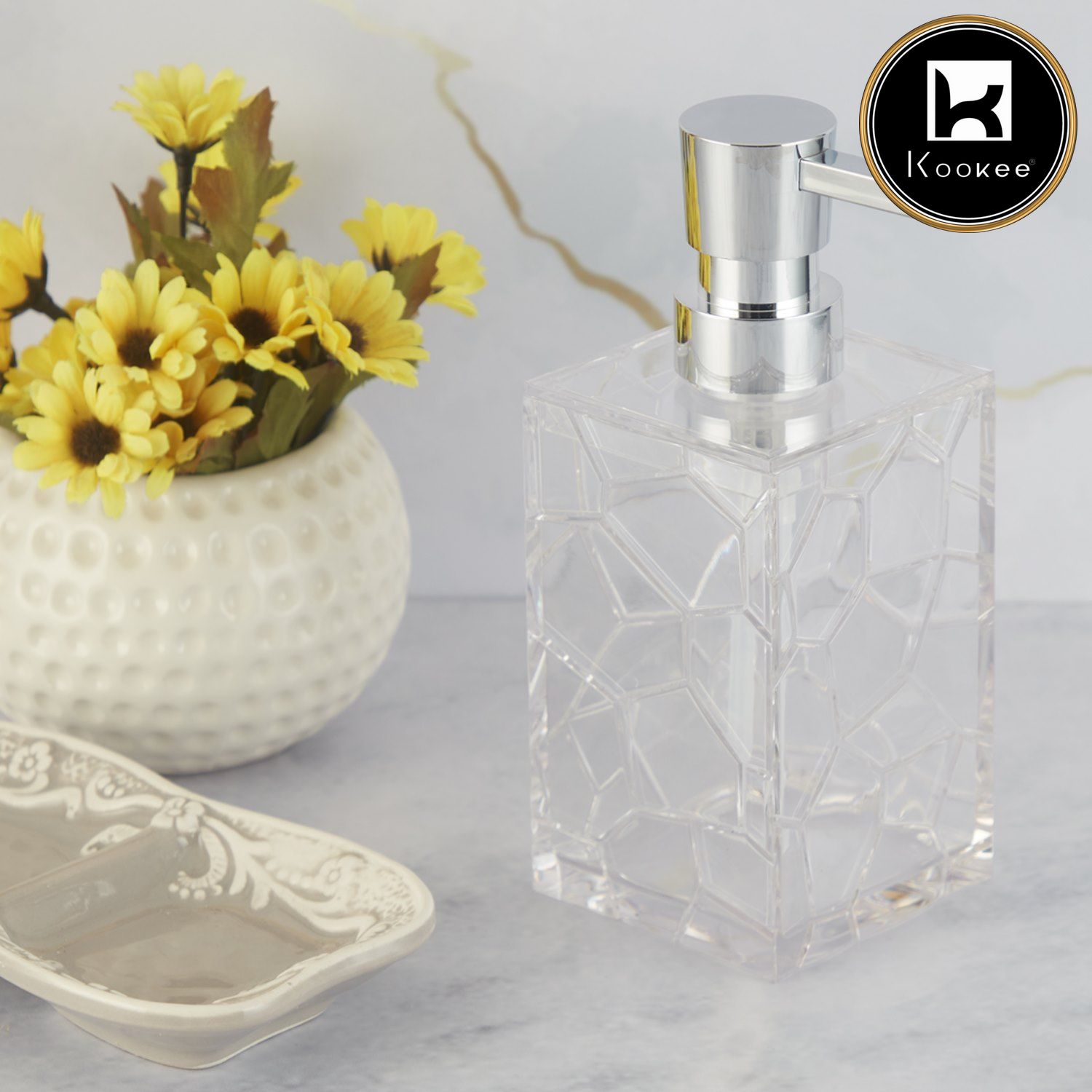 Acrylic Soap Dispenser Pump for Bathroom (V-ASD-004)