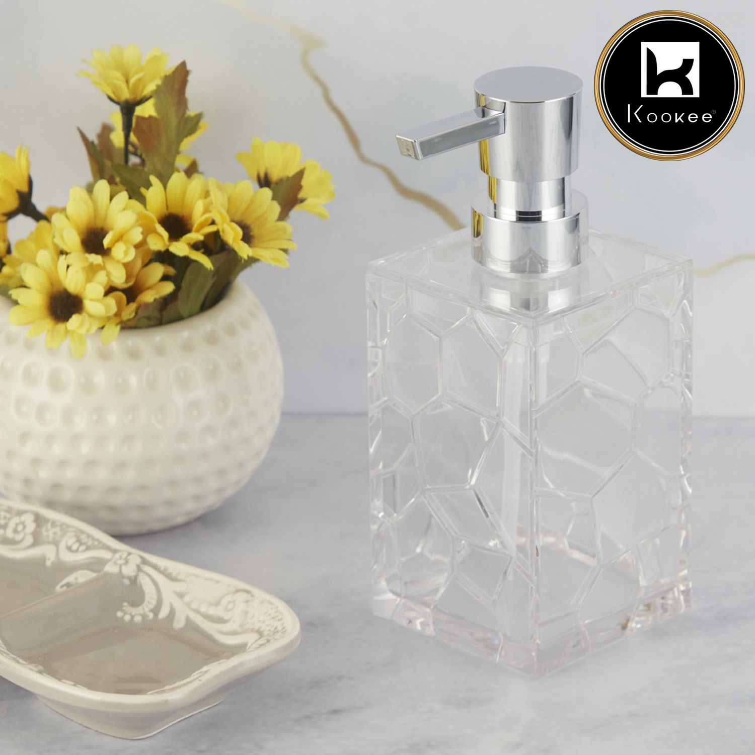 Acrylic Soap Dispenser Pump for Bathroom (V-ASD-004)