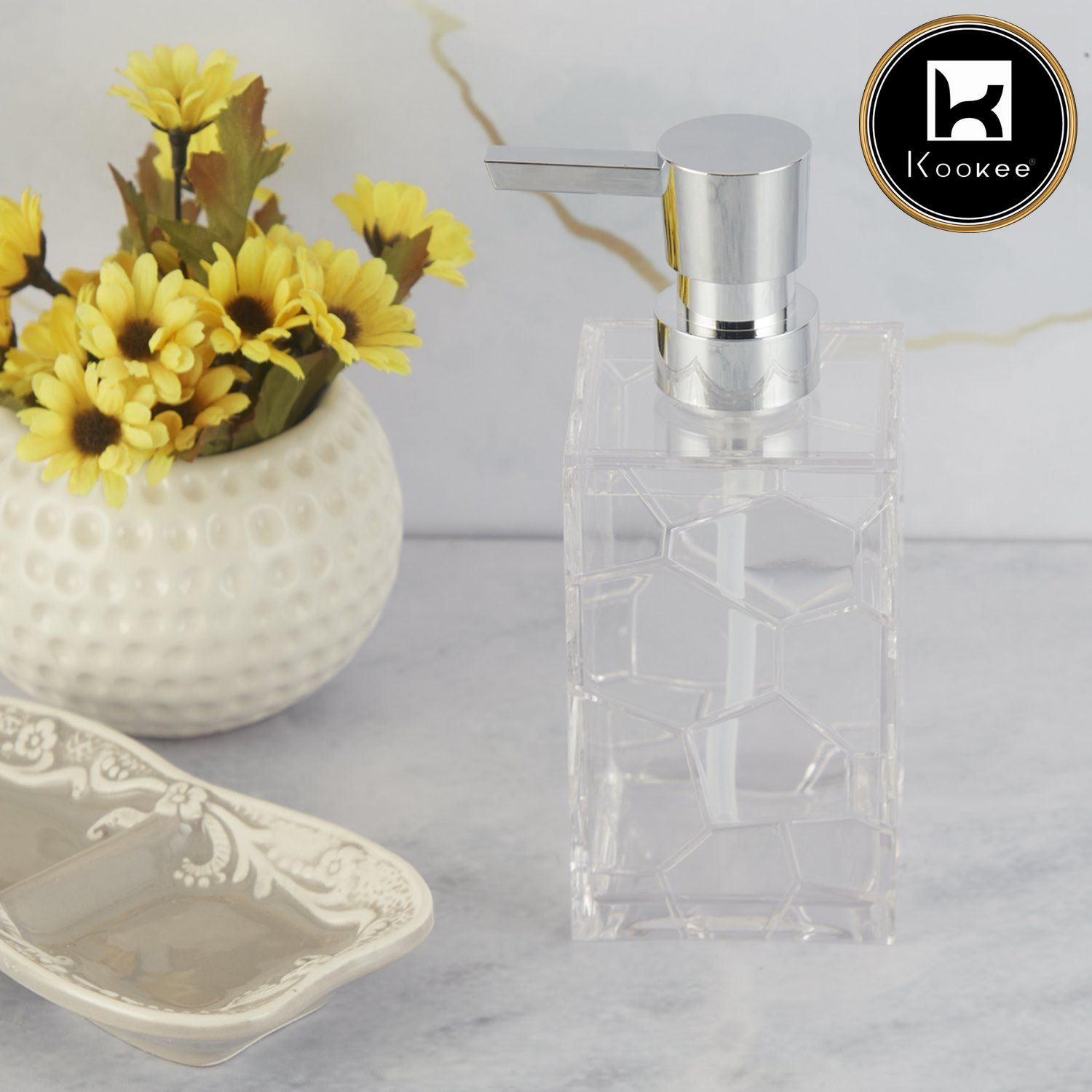 Acrylic Soap Dispenser Pump for Bathroom (V-ASD-004)