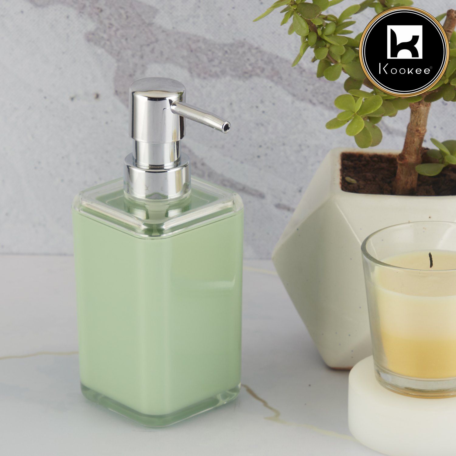 Kookee Acrylic Soap Dispensers, Green, ART10015