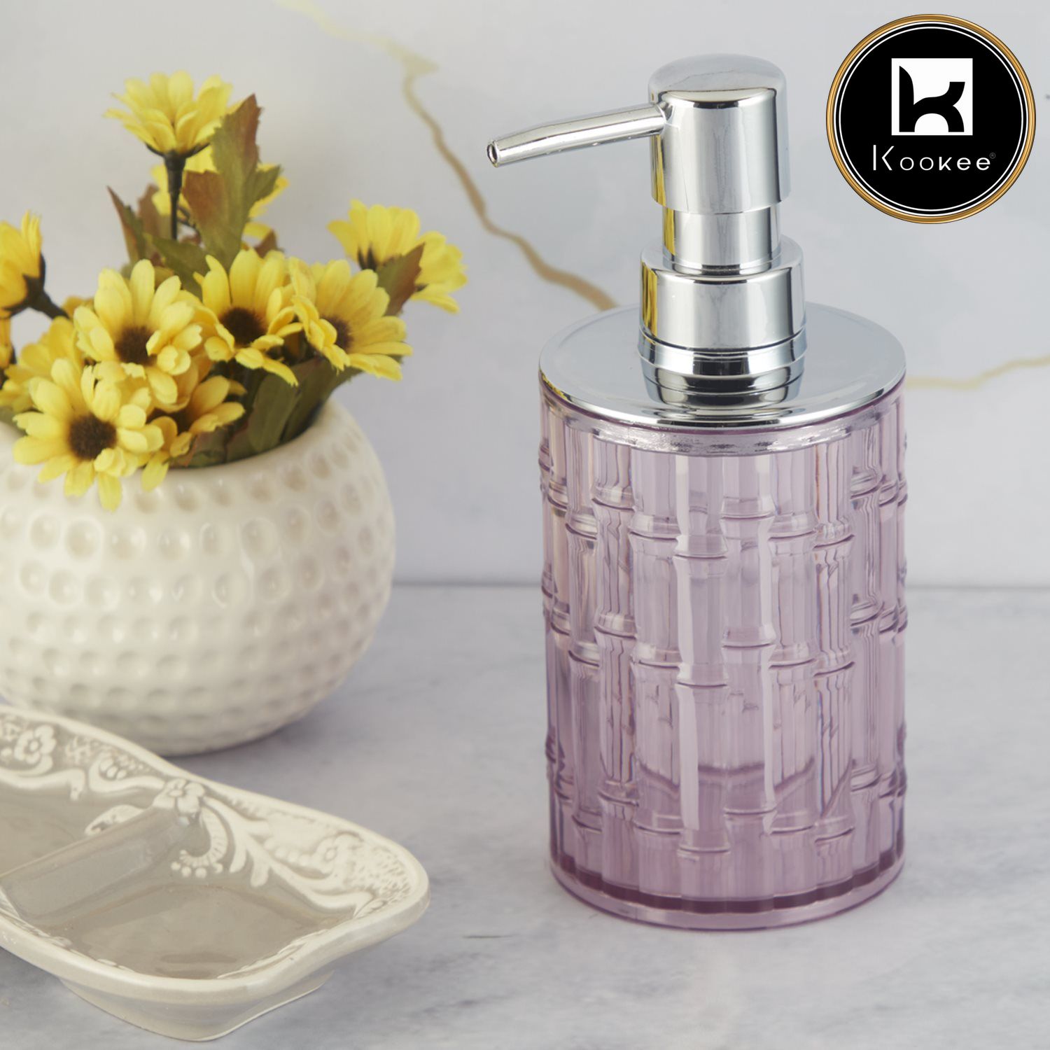 Kookee Acrylic Soap Dispensers, Purple, ART10019